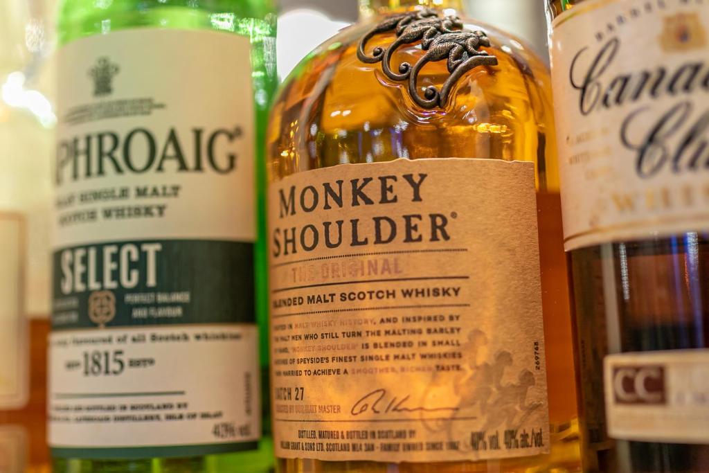 Whisky shelf at the Colonial Lounge