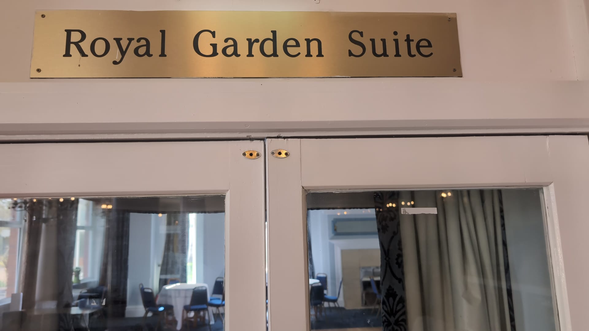Royal Garden Suite set for an event