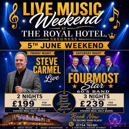 Live Music Weekend - The Fourmost Star 60s Band + Steve Carmel - 5-6 June