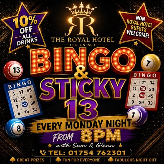 Bingo & Sticky 13 - Every Monday from 8pm with Sam & Glenn