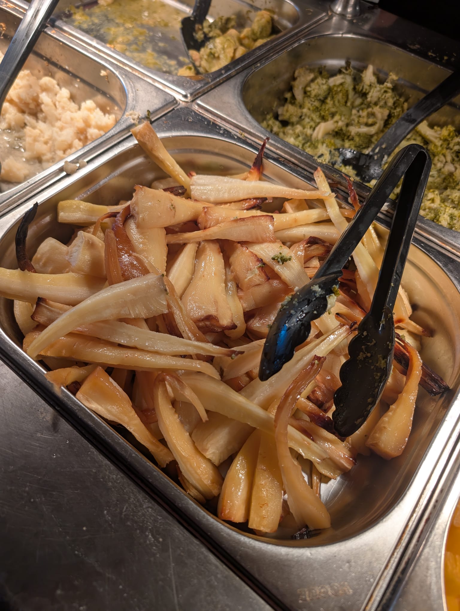 Roast parsnips at the carvery station