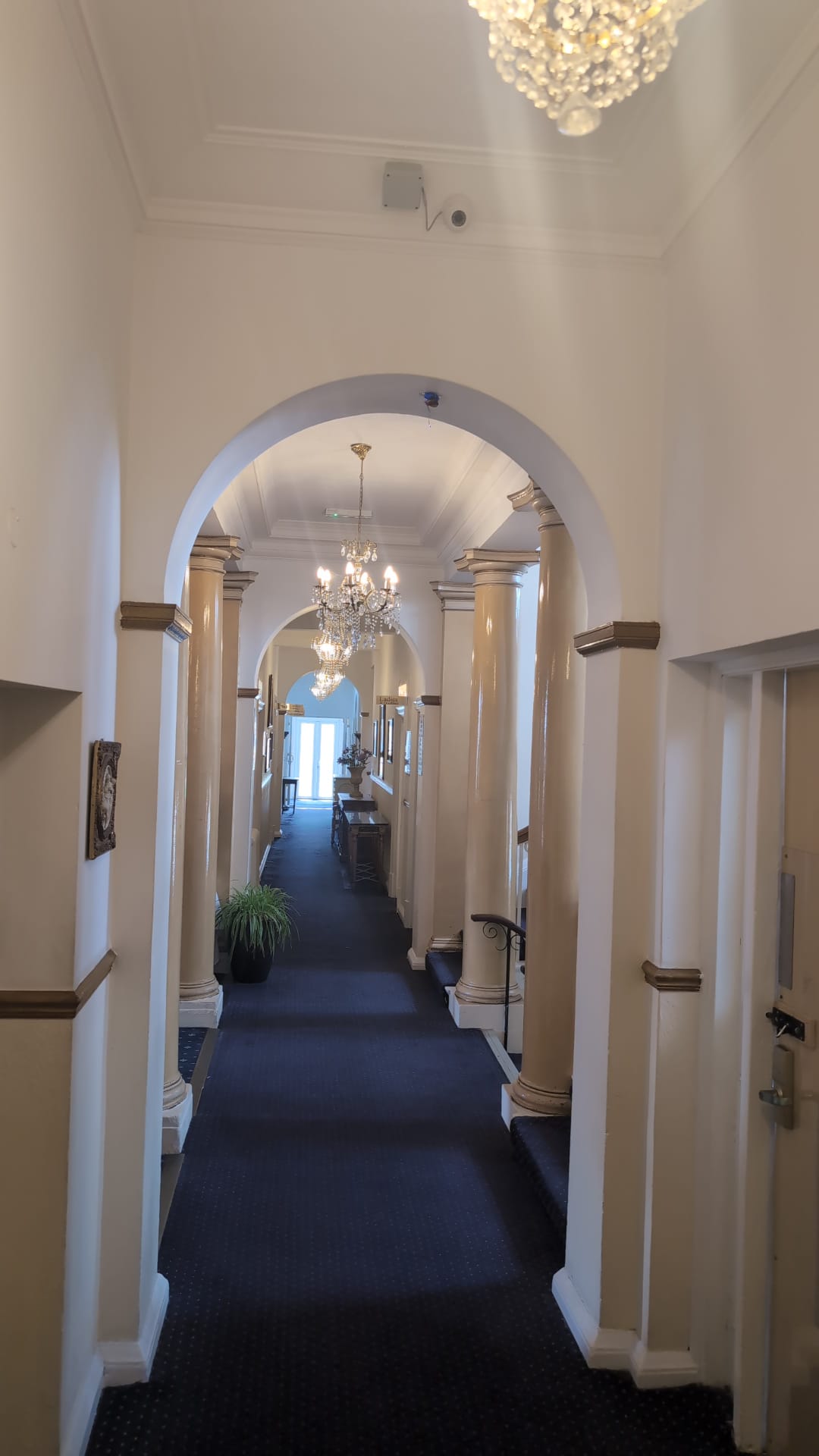Arched columns in the hallway