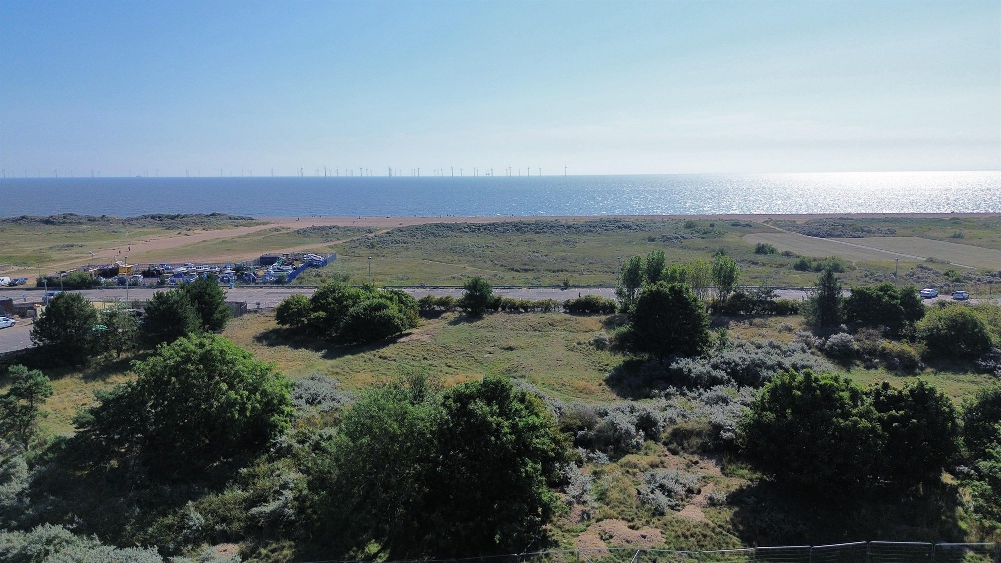 Lincolnshire coastline from the Royal Hotel, Skegness